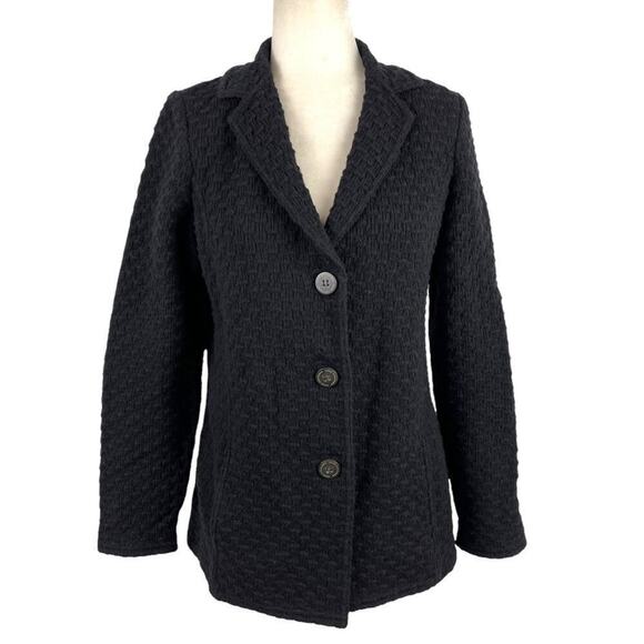 Nino Colombo Women's Size 40 Knit Wool Back Blazer Jacket Made in Italy - Picture 1 of 15
